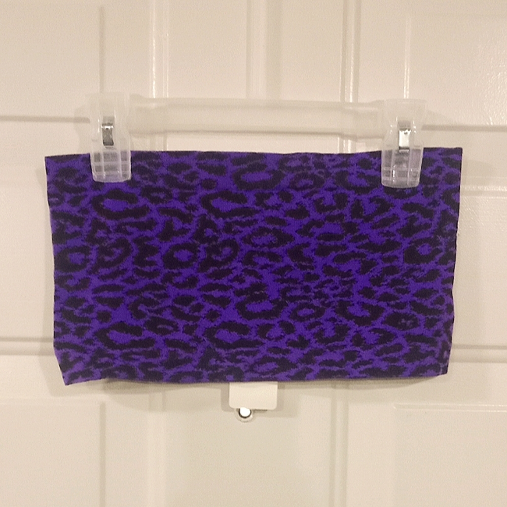 Nikibiki Leopard Animal Print Bandeau purple